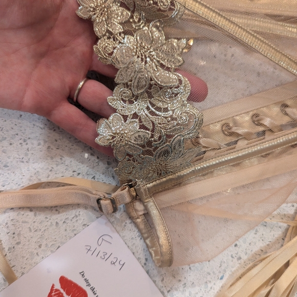 Rare Honey Birdette Amelie Gold Corset S - Picture 7 of 10